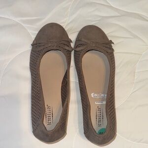 Seychelles Taupe wedged Ballet Flats